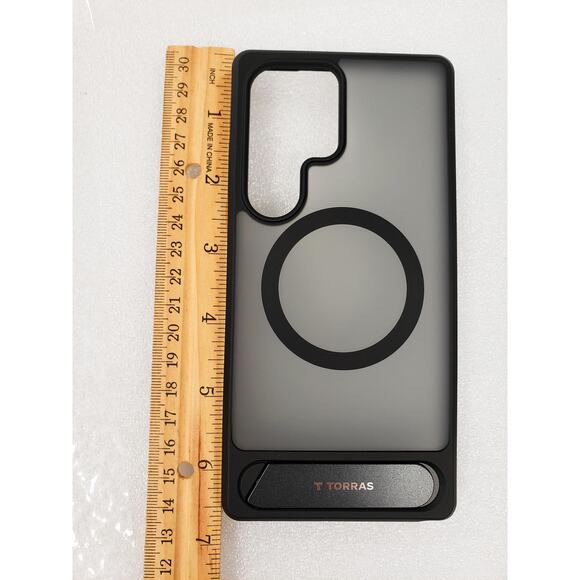 Torras Stand Case For Samsung Galaxy S25 Ultra w kickstand Matte Frost Black - Picture 11 of 12